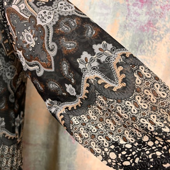 VTG📌 Glam Fringed Flapper Style Dress with Short Sleeves - Picture 4 of 15